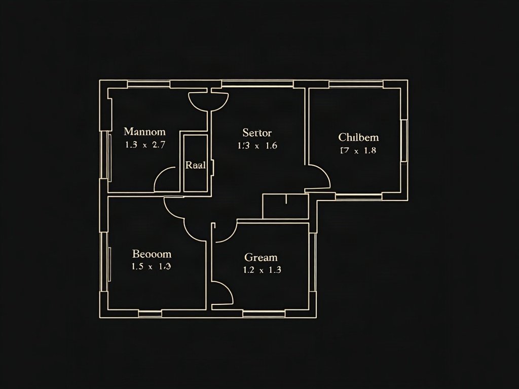 Measured 2D floor plan produced from a 3D scan by Zoom Studios Media